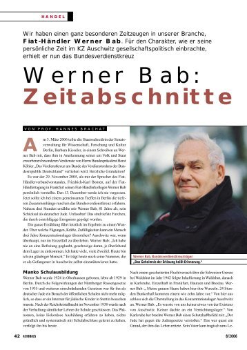 Werner Bab: Zeitabschnitte - imdialog!eV