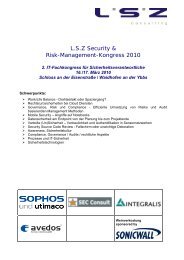 L.S.Z Security & Risk-Management-Kongress 2010 - LSZ Consulting