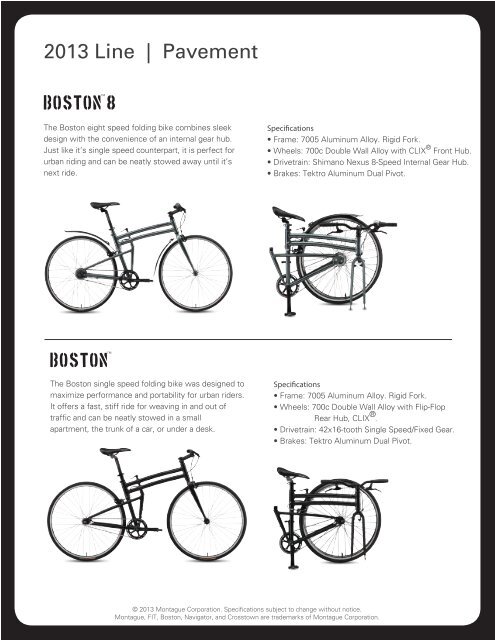 MONTAGUE 2013 BICYCLE PROGRAM