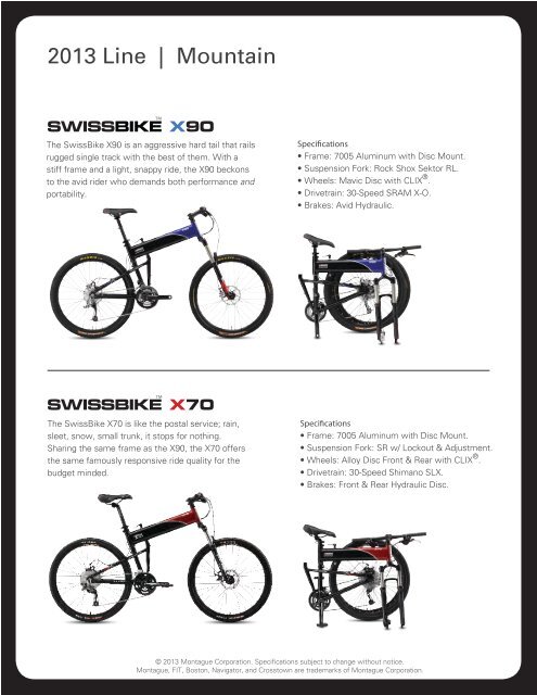 MONTAGUE 2013 BICYCLE PROGRAM