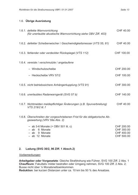 Anhang I / Berechnung des Tagessatzes