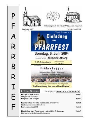 Erstkommunion-Kinder 2004 - Pfarre Ottnang am Hausruck