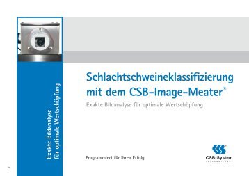 Wertschöpfung mit dem CSB-Image-Meater - CSB-System