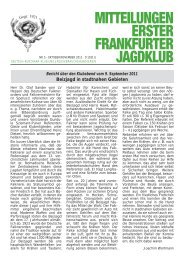 vorstand@efjk.de Herzlichen Dank - Erster Frankfurter Jagdklub eV