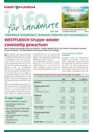 WESTFLEISCH-Gruppe wieder zweistellig ... - Westfleisch e.G.
