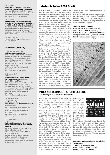 DPI-Nachrichten 1/2007 - Deutsches Polen Institut