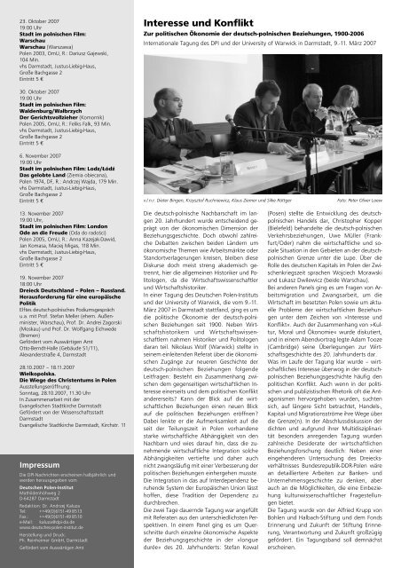 DPI-Nachrichten 1/2007 - Deutsches Polen Institut