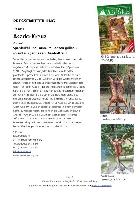 Asado[Kreuz - Carsten Bothe