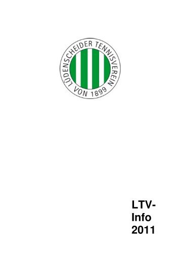 LTV- Info 2011 - Lüdenscheider Tennisverein von 1899 e. V.