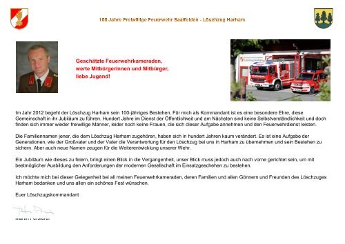 Festschrift - Freiwillige Feuerwehr Saalfelden