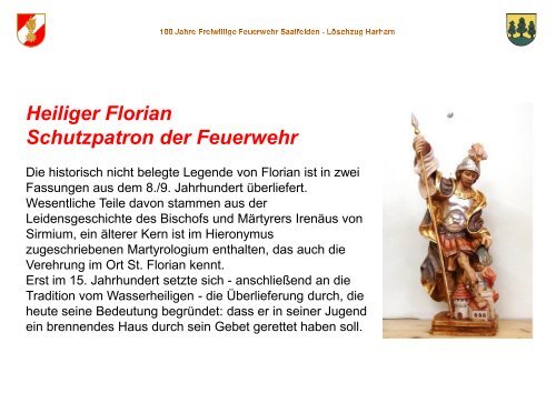 Festschrift - Freiwillige Feuerwehr Saalfelden