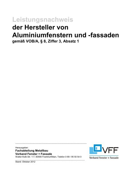 Leistungsnachweis Window De