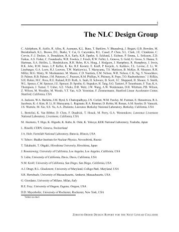 The NLC Design Group - SLAC