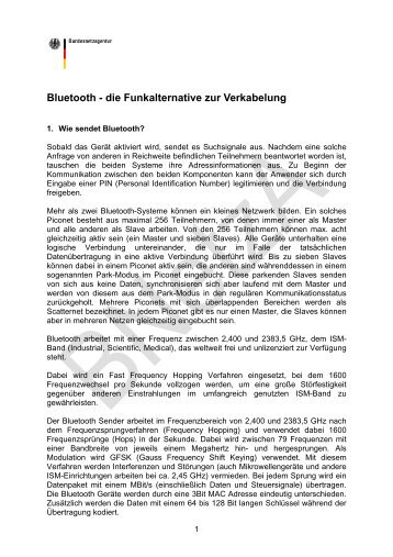 Bluetooth - die Funkalternative zur Verkabelung