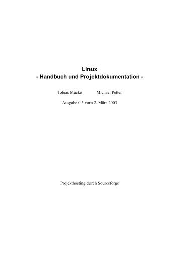 Linux - Handbuch und Projektdokumentation -