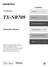 Onkyo TX-NR709 Manual