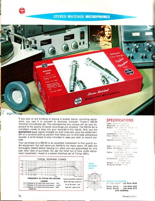 Turner_Microphones_1962 - Preservation Sound
