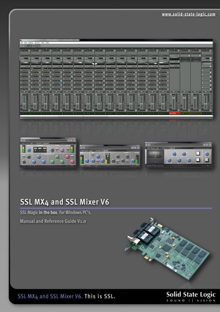 SSL Mixer Manual - Absolute Professional Audio