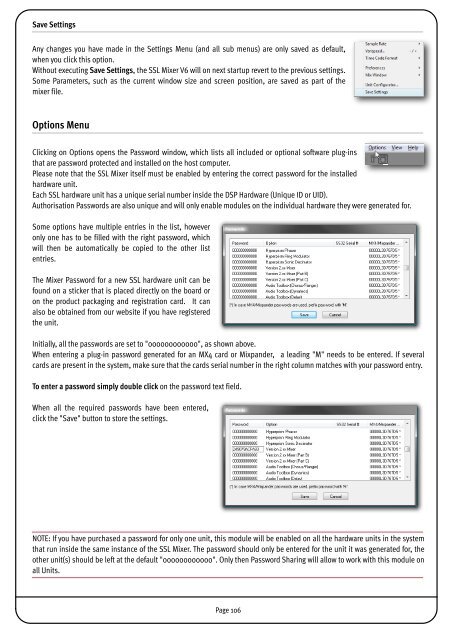 SSL Mixer Manual - Absolute Professional Audio