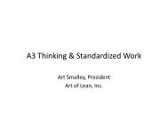 A3 Thinking & Standardized Work - Art of Lean