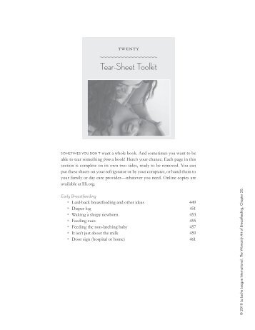 Tear-Sheet Toolkit - LLLI - La Leche League International