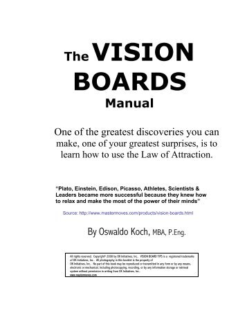 The VISION BOARDS - MasterMoves