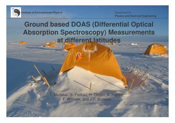 Ground based DOAS (Differential Optical Absorption Spectroscopy ...