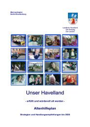 Der Altenhilfeplan des Landkreises Havelland