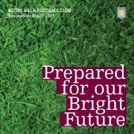Download the Sustainability Report 09/10 - Aston Villa