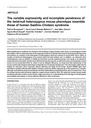 ARTICLE The variable expressivity and incomplete penetrance of ...