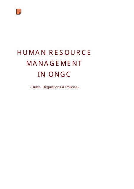 human resource management in ongc - Association of Scientific ...