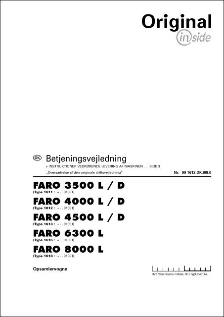 FARO 3500 L / D - Alois Pöttinger Maschinenfabrik GmbH