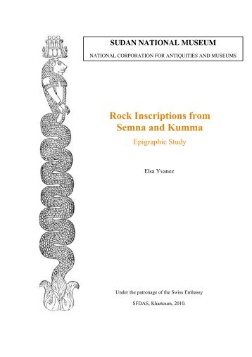 Rock Inscriptions from Semna and Kumma - sfdas