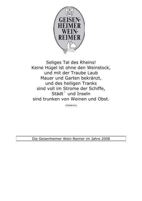 Herbert Heise Donate Krappe - Geisenheimer Wein-Reimer