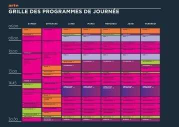 GRILLE DES PROGRAMMES DE JOURNÉE - Arte