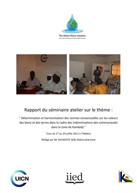 Rapport atelier harmonisation des normes pour indemnisations - IUCN