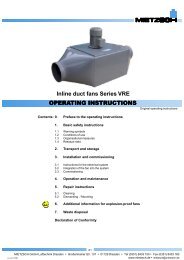 Inline duct fans Series VRE - Mietzsch GmbH Lufttechnik Dresden