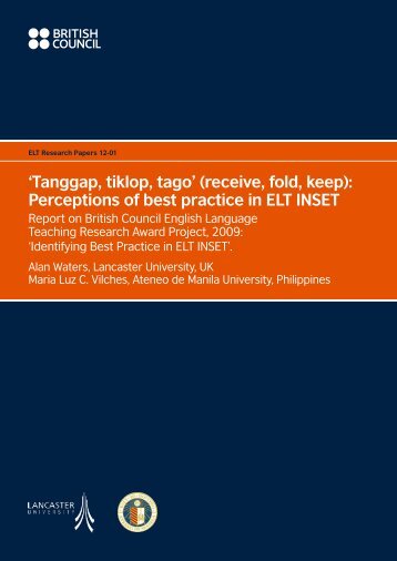 Tanggap, tiklop, tago - EnglishAgenda - British Council