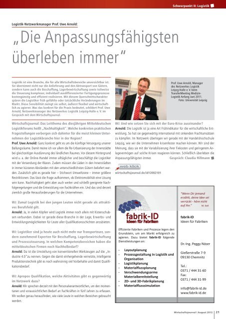 Ausgabe 08/12 - Wirtschaftsjournal