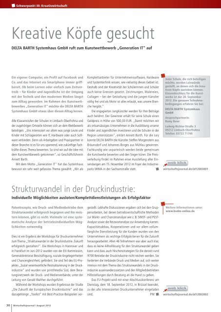 Ausgabe 08/12 - Wirtschaftsjournal