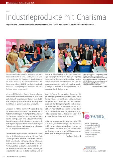 Ausgabe 08/12 - Wirtschaftsjournal