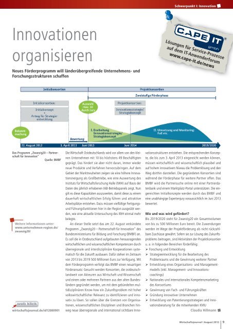 Ausgabe 08/12 - Wirtschaftsjournal