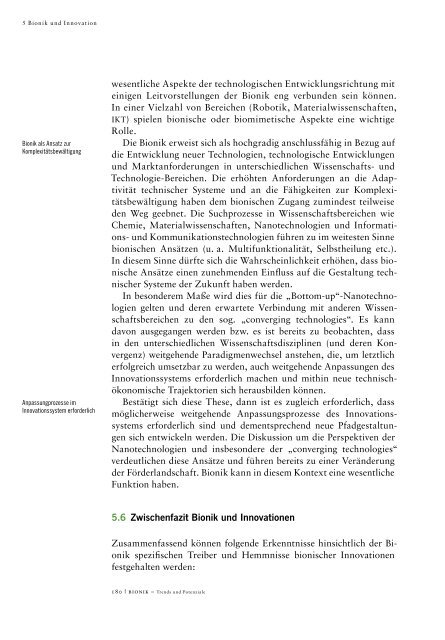 Bionik Aktuelle Trends und zukünftige Potenziale - Institut für ...