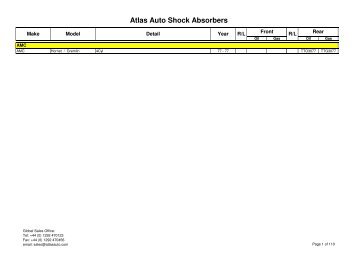 Atlas Auto Shock Absorbers