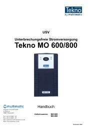 Tekno MO 600/800 - multimatic