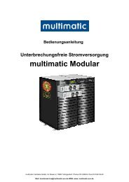 Unterbrechungsfreie Stromversorgung multimatic Modular ...