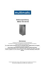 bypass zur instandhaltung - multimatic