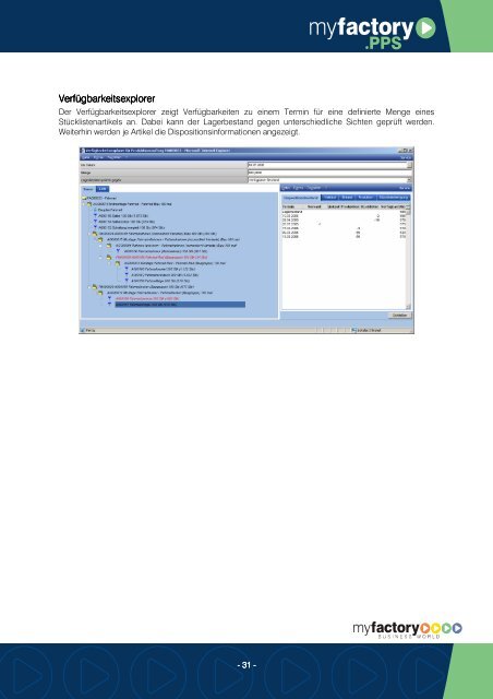 Funktionsbeschreibung PPS - Myfactory