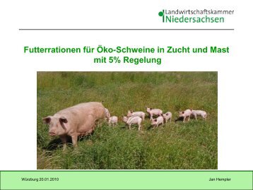 Futterrationen für Öko-Schweine in Zucht und Mast mit 5 ... - Naturland