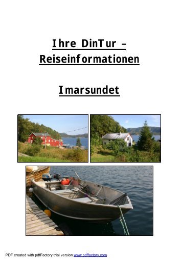 Ihre DinTur – Reiseinformationen Imarsundet - Din Tur AS